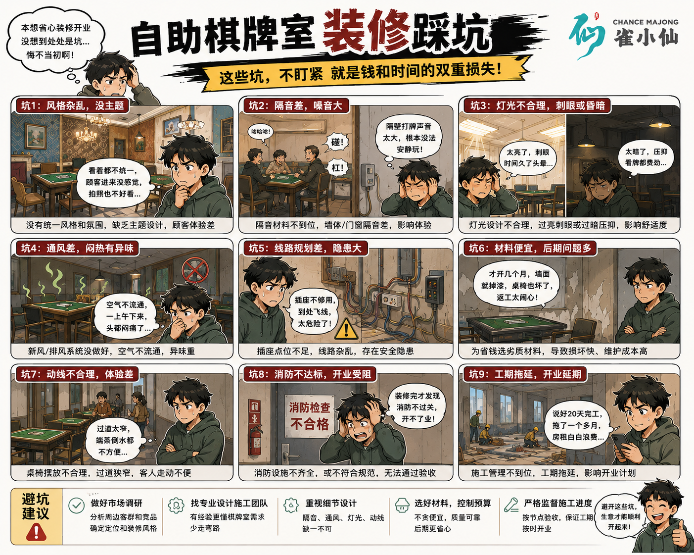 自助棋牌室装修踩坑实录:哪些钱不能省?